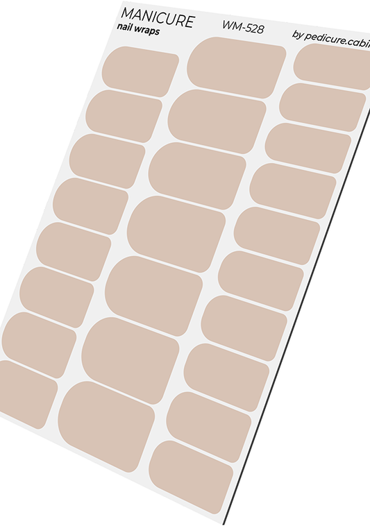 Manicure Light Beige. Nail wraps WM-528