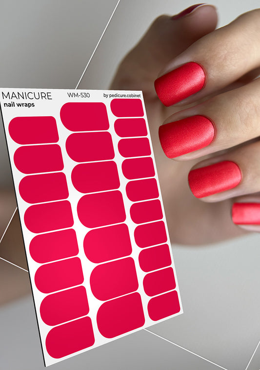 Manicure Dark Red. Nail wraps WM-530