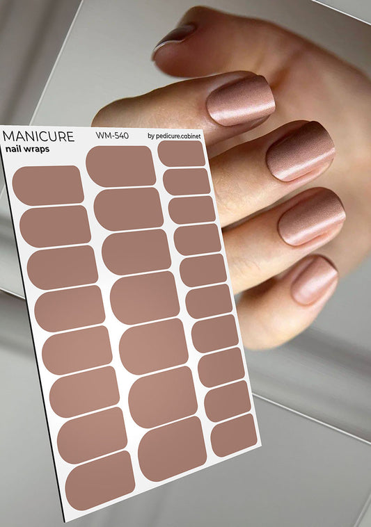 Manicure Brown. Nail wraps WM-540