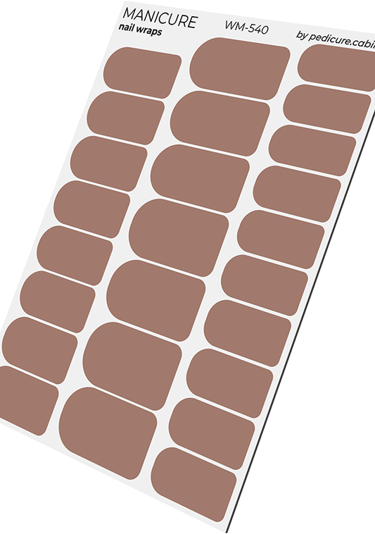 Manicure Brown. Nail wraps WM-540