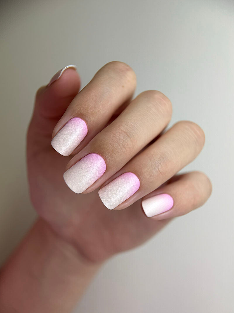Manicure Gradient. Pink and Beige. Nail wraps WM-545