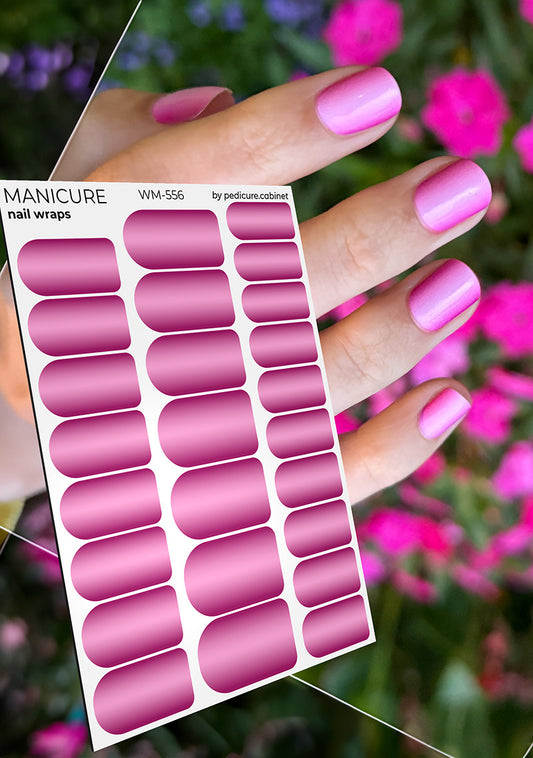 Manicure Gradient. Pink. Nail wraps WM-556