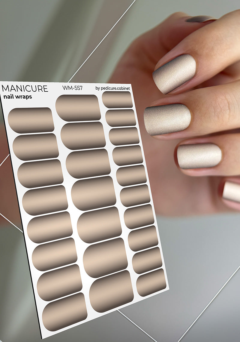Manicure Gradient. Brown. Nail wraps WM-557