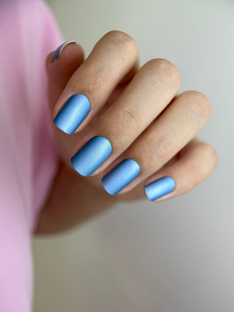Manicure Gradient. Blue. Nail wraps WM-558