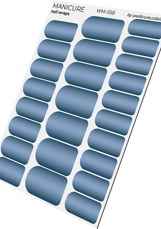 Manicure Gradient. Blue. Nail wraps WM-558