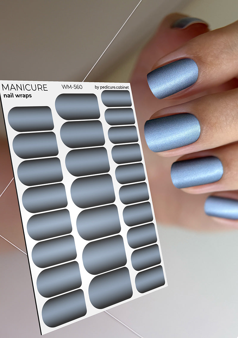 Manicure Gradient. Gray. Nail wraps WM-560