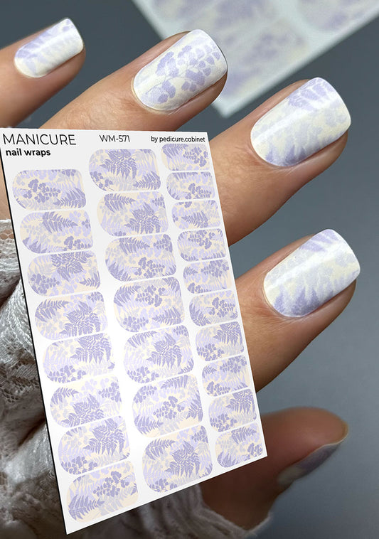 Manicure Twigs. Lilac. Nail wraps WM-571
