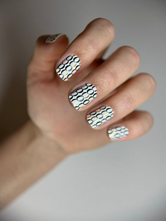 Manicure Chains. Gold Foil. Nail wraps WM-577