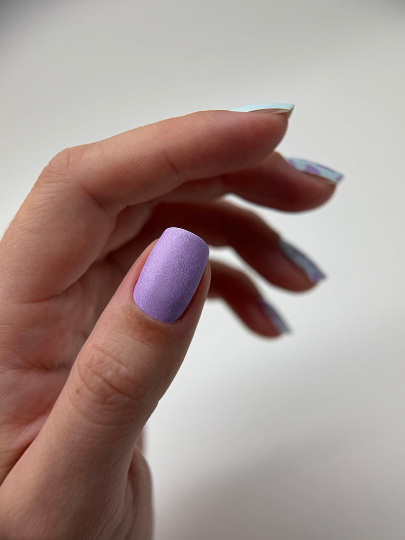 Manicure Leo. Lilac Spots. Nail wrap WM-616
