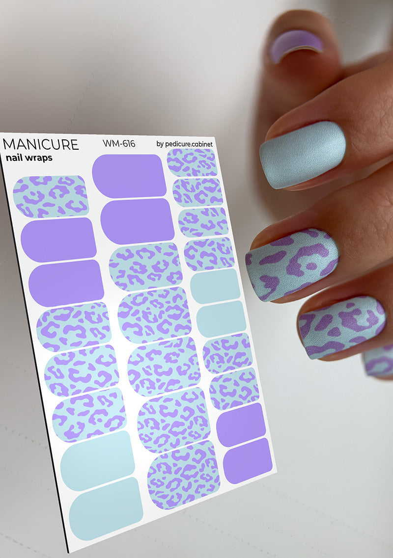 Manicure Leo. Lilac Spots. Nail wrap WM-616