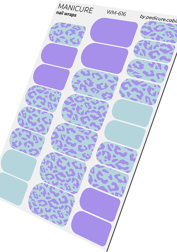 Manicure Leo. Lilac Spots. Nail wrap WM-616