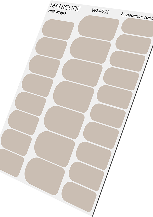 Manicure Beige. Nail wrap WM-779