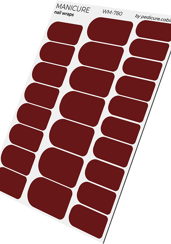 Manicure Marsala. Nail wrap WM-780