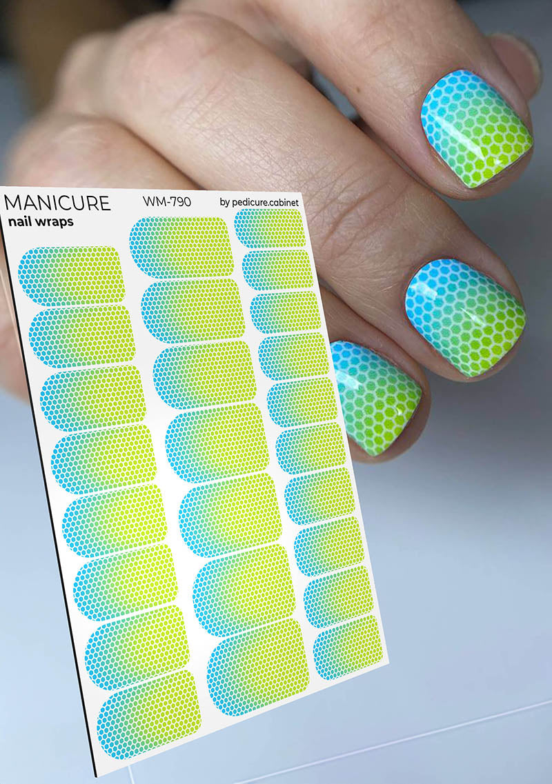 Manicure Gradient. Net. Nail wrap WM-790