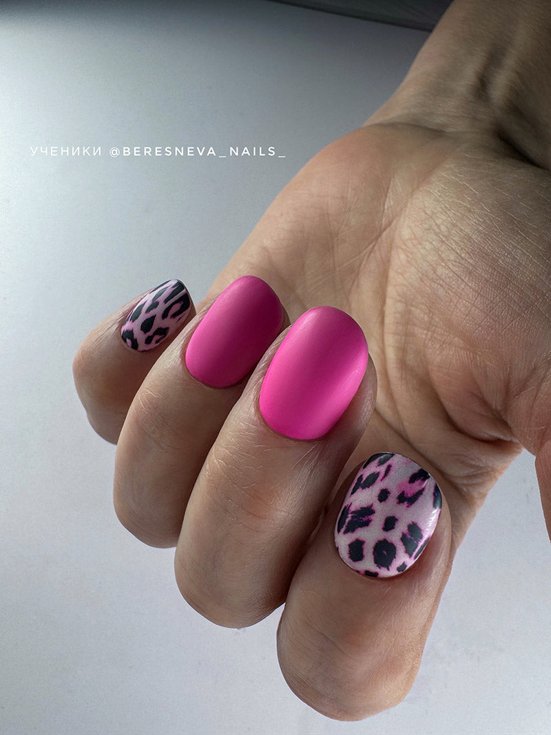 Manicure Leo. Pink. Nail wrap WM-896