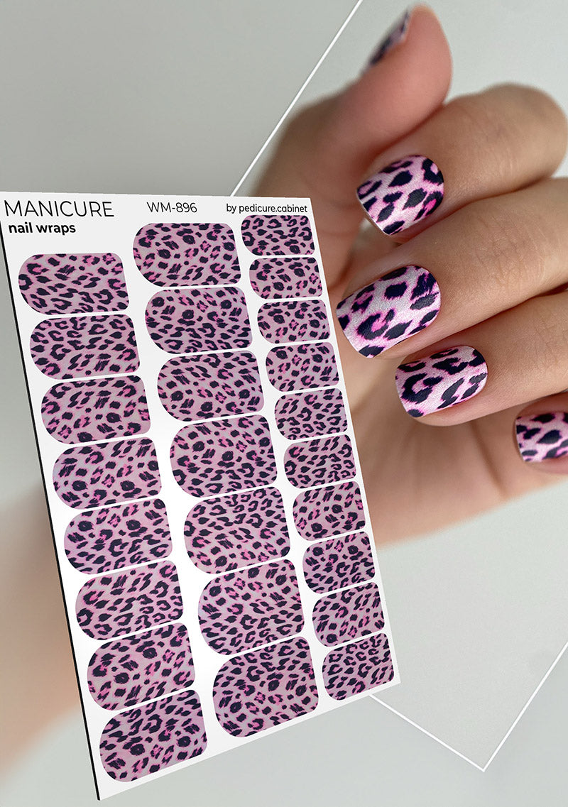 Manicure Leo. Pink. Nail wrap WM-896