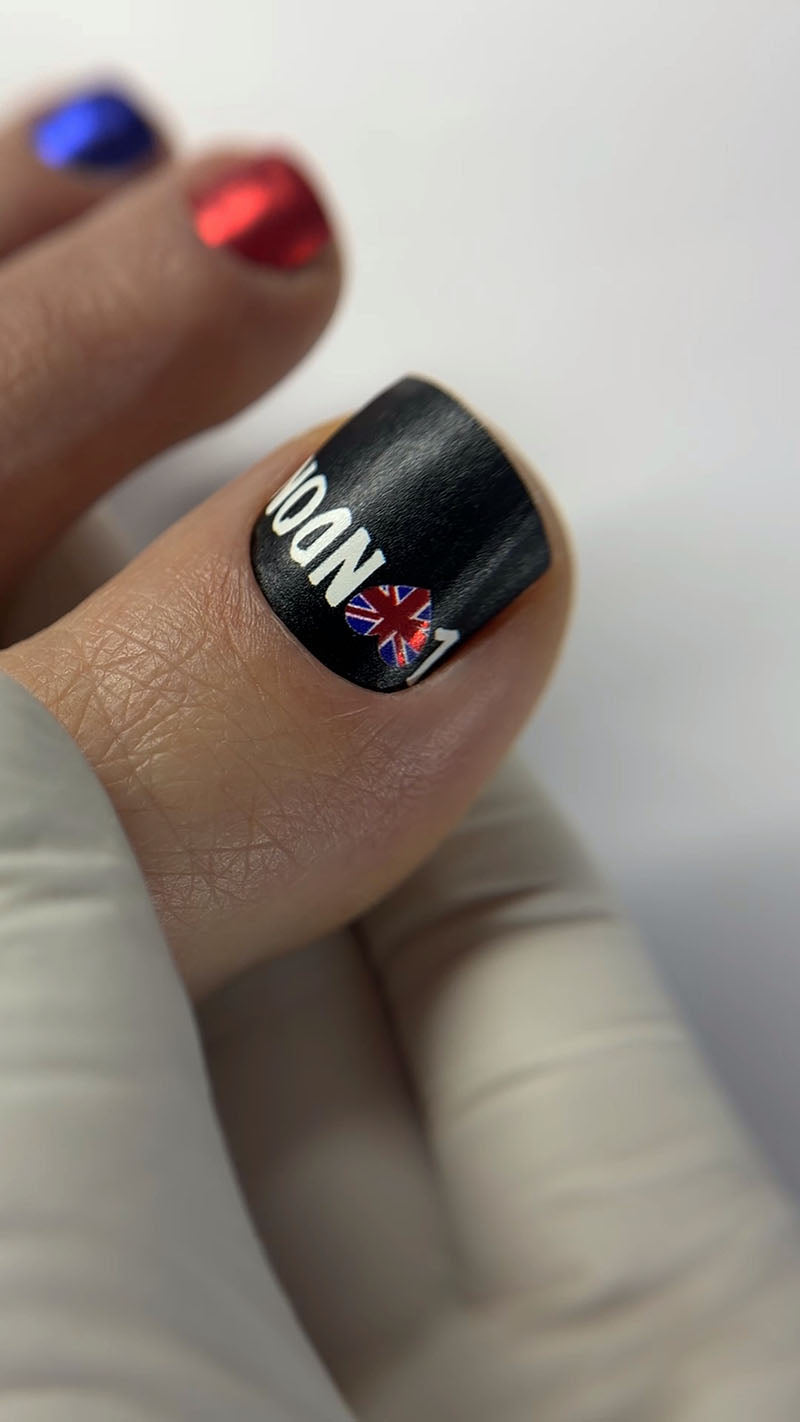 Pedicure London. Color Foil. Nail wraps WR-414