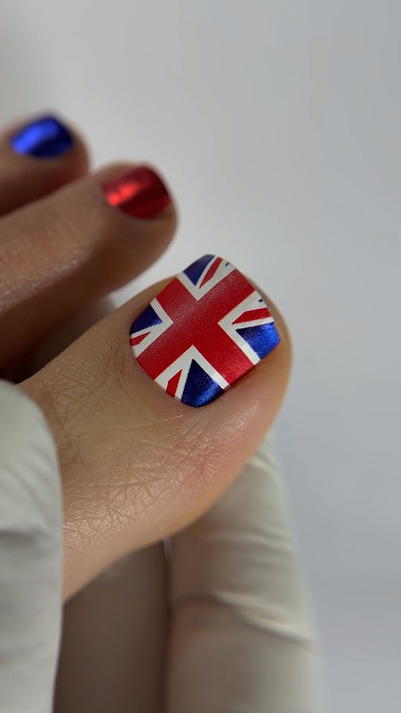 Pedicure London. Color Foil. Nail wraps WR-414