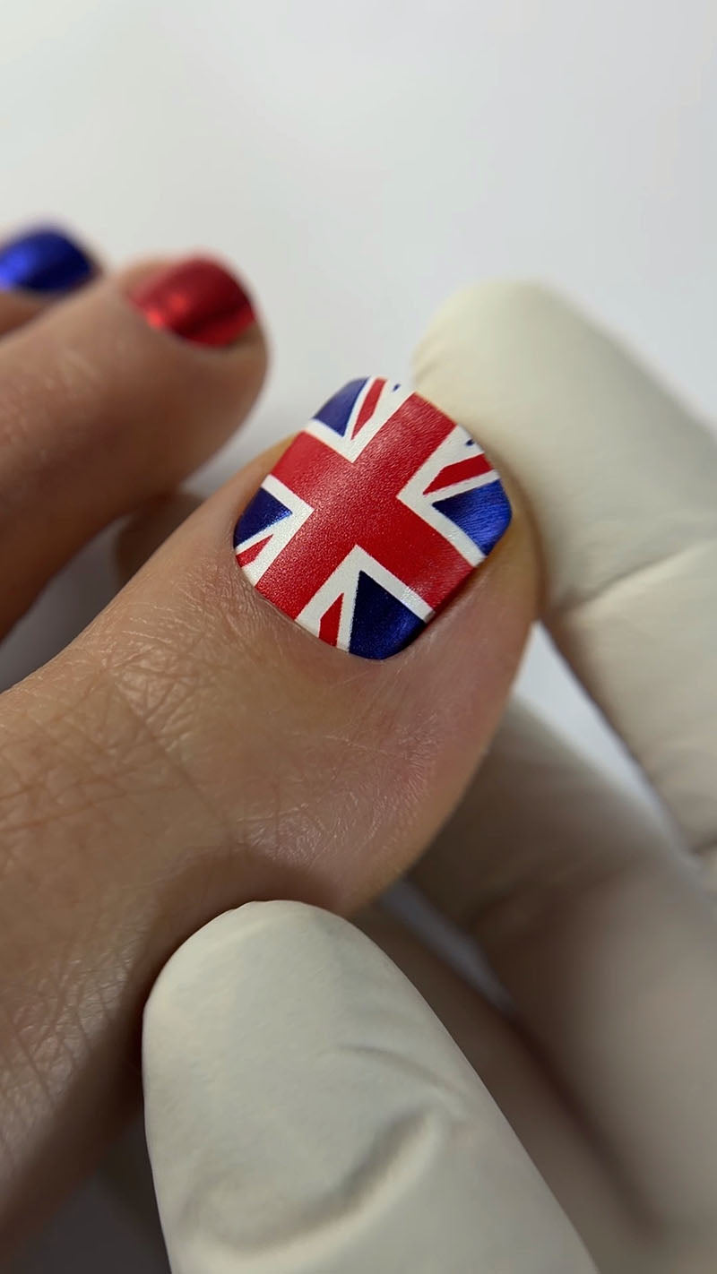 Pedicure London. Color Foil. Nail wraps WR-414