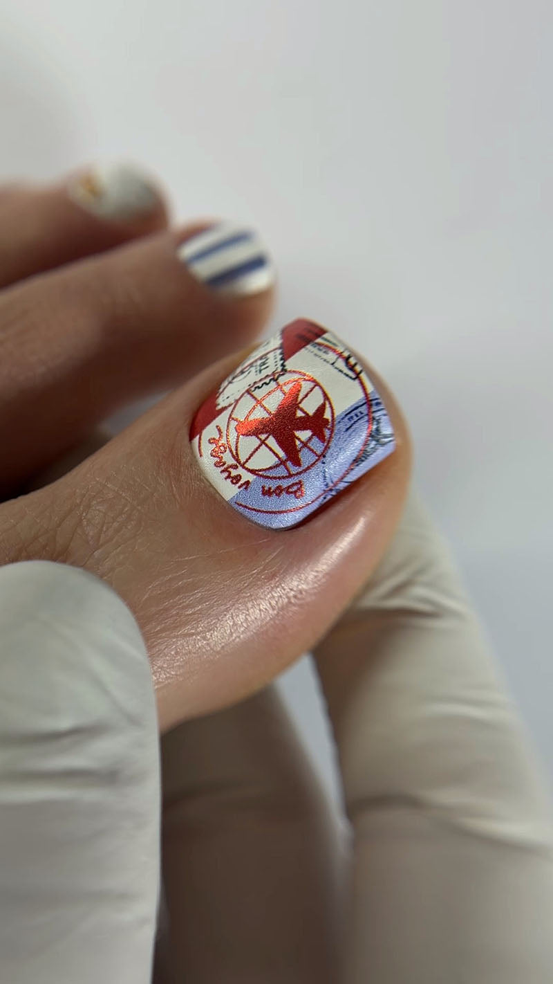 Pedicure France. Color Foil. Nail wraps WR-422