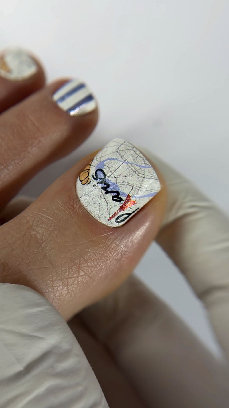 Pedicure France. Color Foil. Nail wraps WR-422