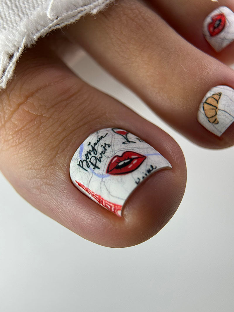 Pedicure France. Color Foil. Nail wraps WR-422
