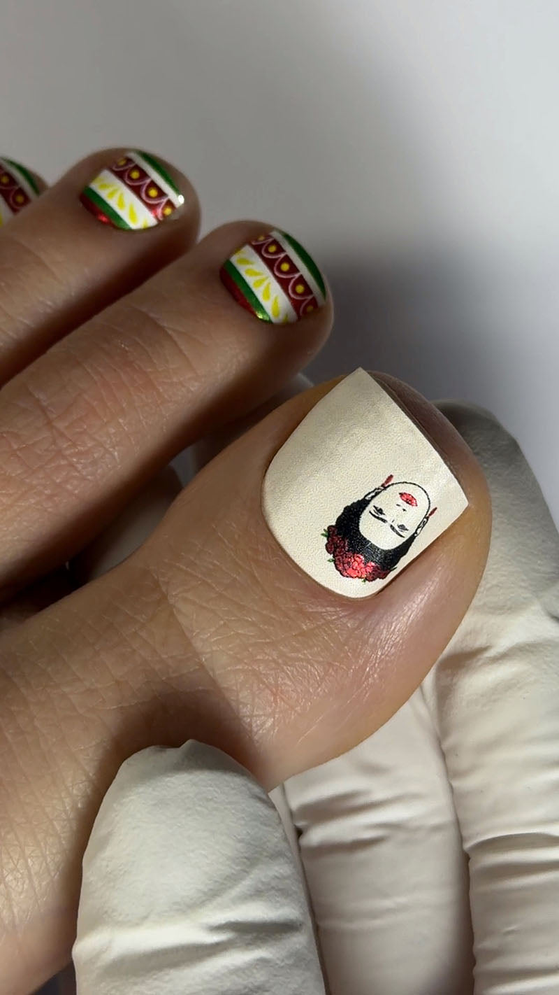 Pedicure Mexico. Color Foil. Nail wraps WR-423