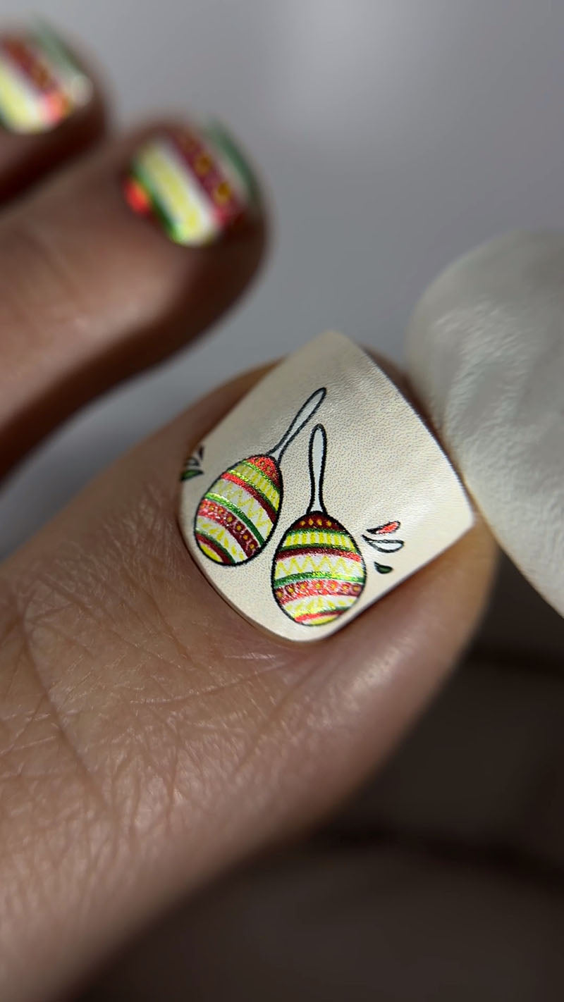 Pedicure Mexico. Color Foil. Nail wraps WR-423