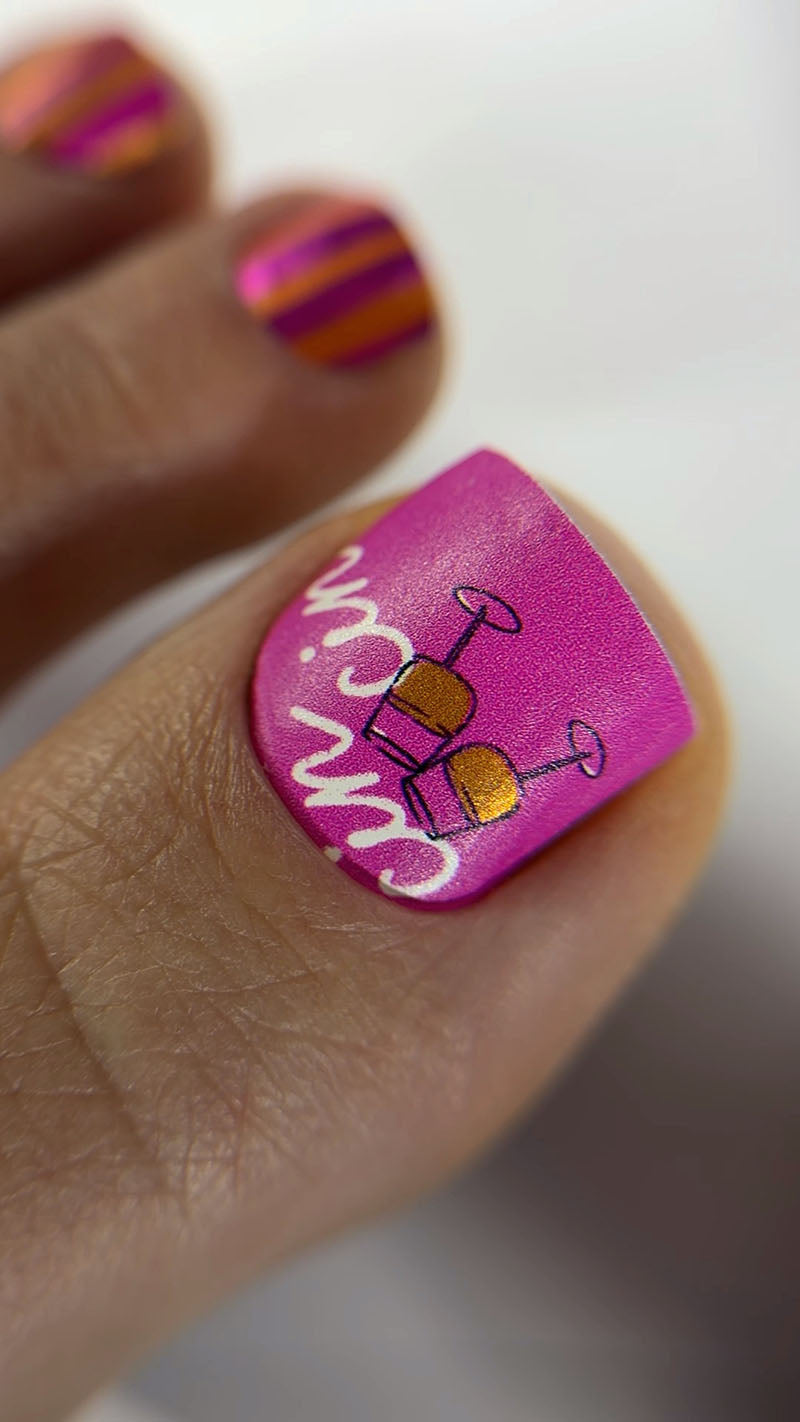 Pedicure Italy. Color Foil. Nail wraps WR-424