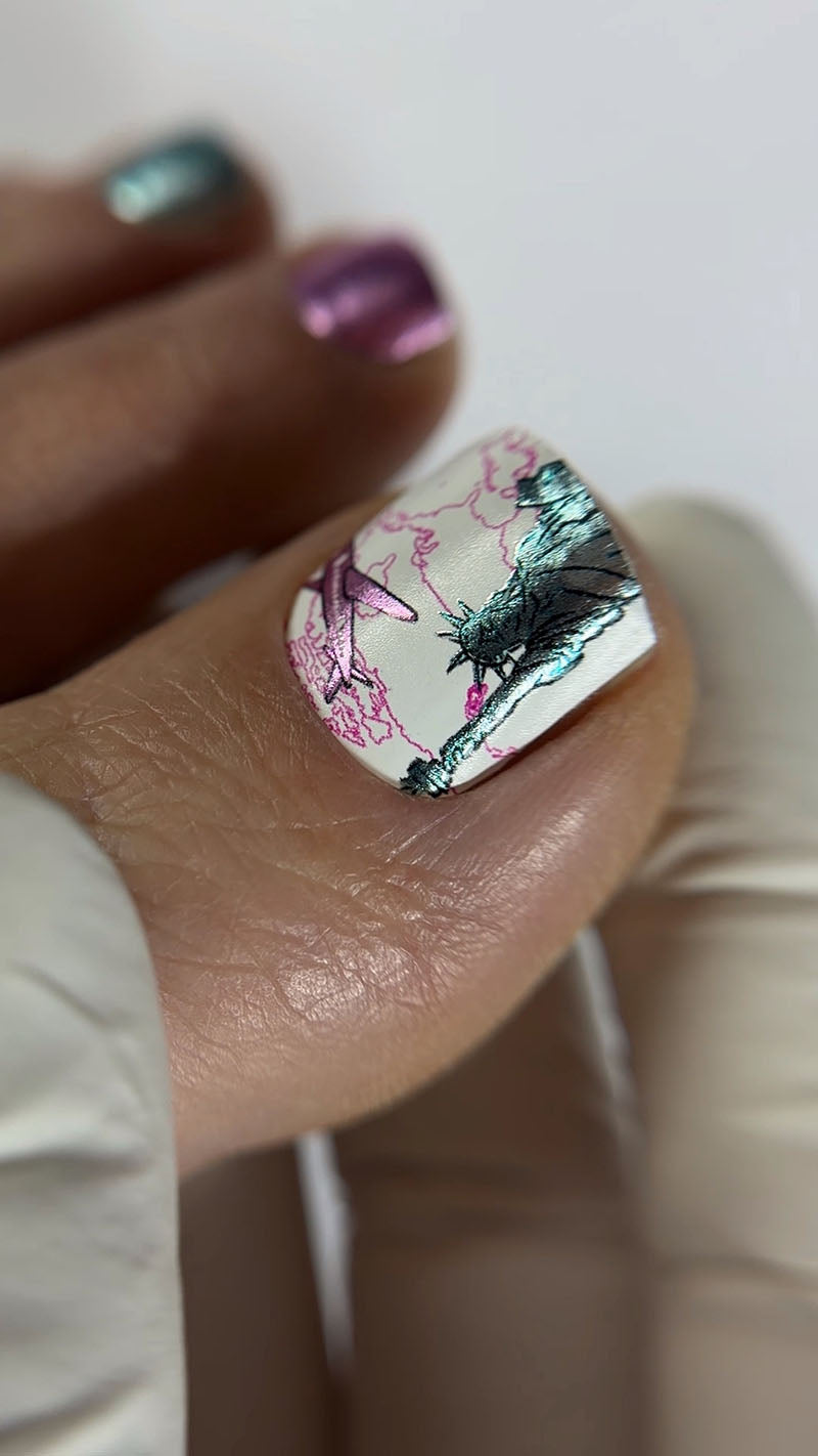 Pedicure America. Color Foil. Nail wraps WR-425