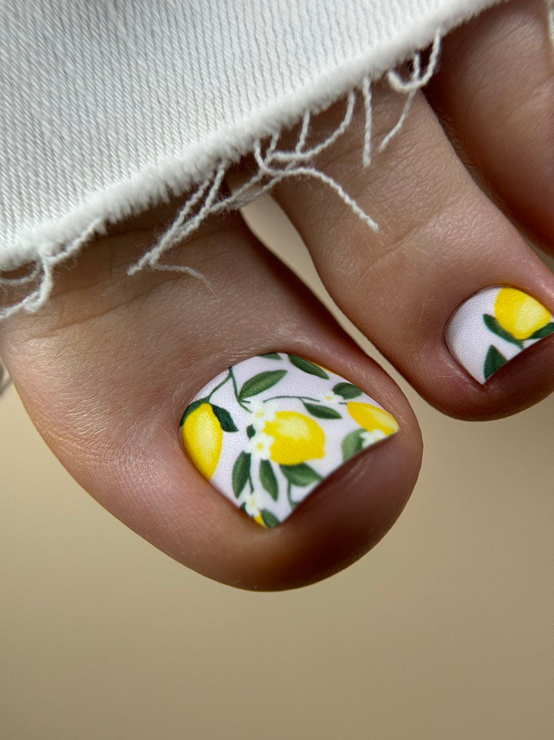 Pedicure Lemons. Nail wraps WR-484