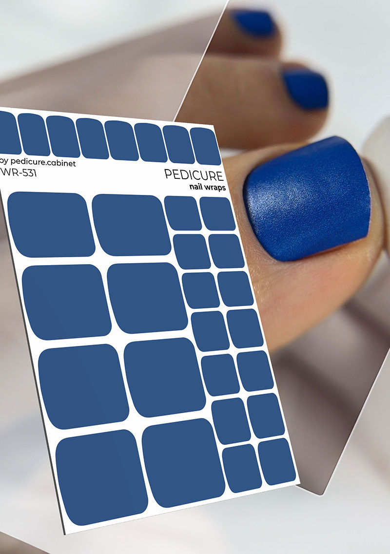 Pedicure Blue. Nail wraps WR-531