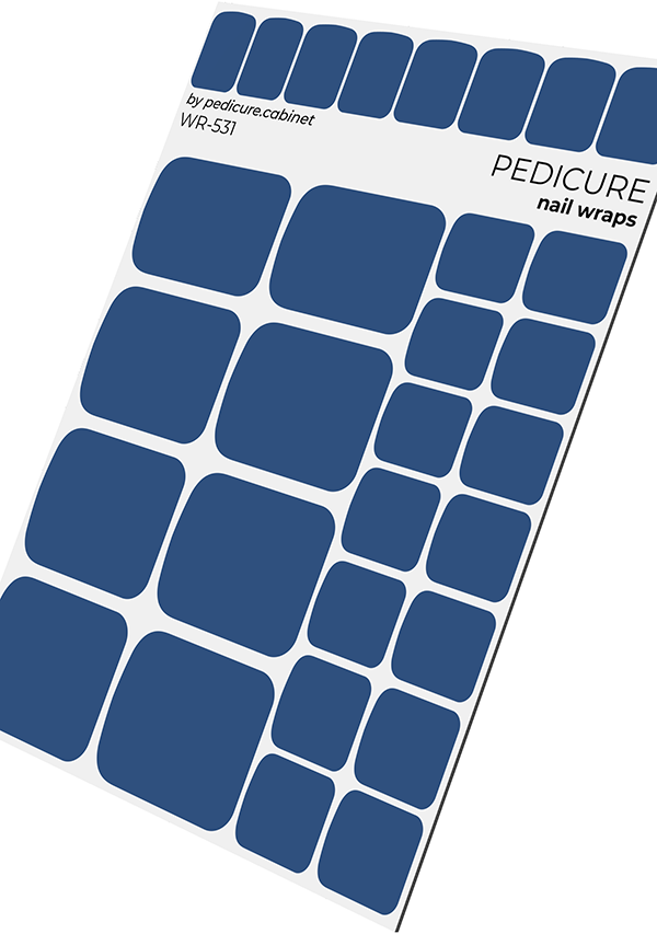 Pedicure Blue. Nail wraps WR-531