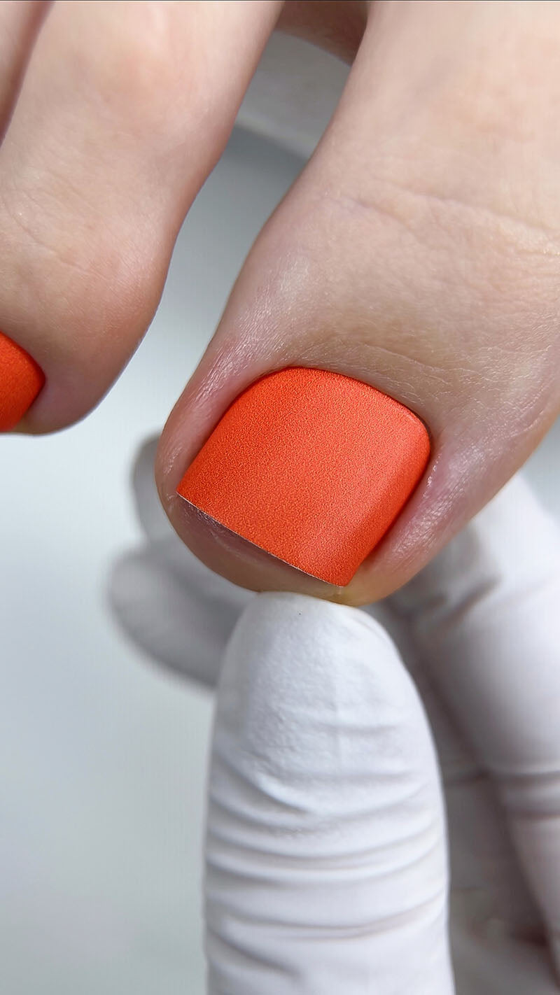 Pedicure Orange. Nail wraps WR-532