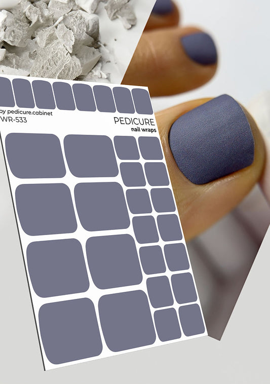 Pedicure Dusty Lilac. Nail wraps WR-533