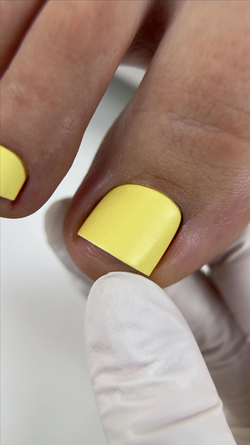 Pedicure Yellow. Nail wraps WR-536