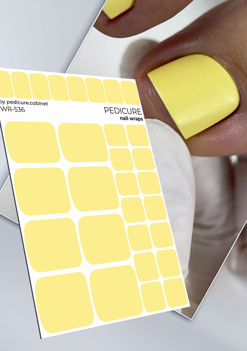 Pedicure Yellow. Nail wraps WR-536