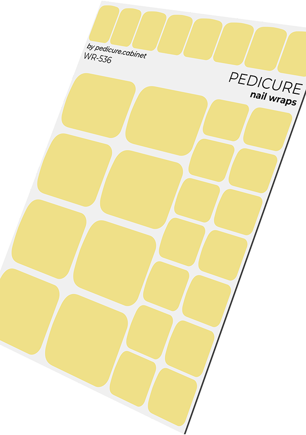 Pedicure Yellow. Nail wraps WR-536