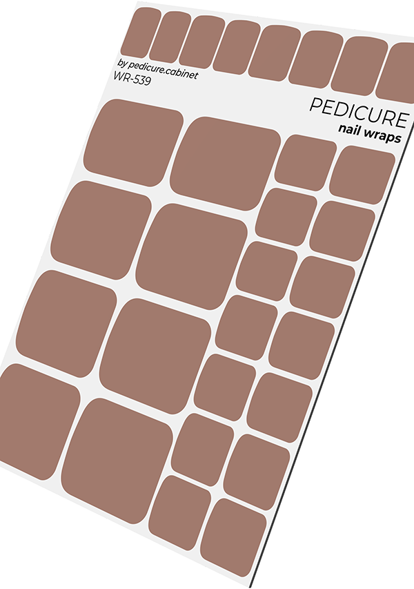 Pedicure Brown. Nail wraps WR-539