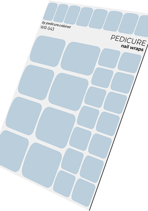 Pedicure Blue. Nail wraps WR-543