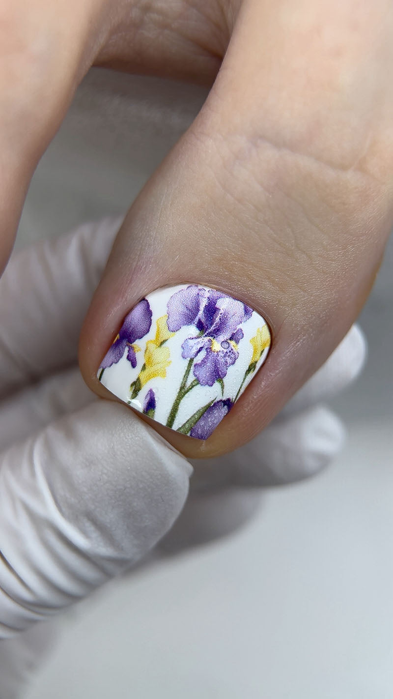 Pedicure Irises. Nail wraps WR-564