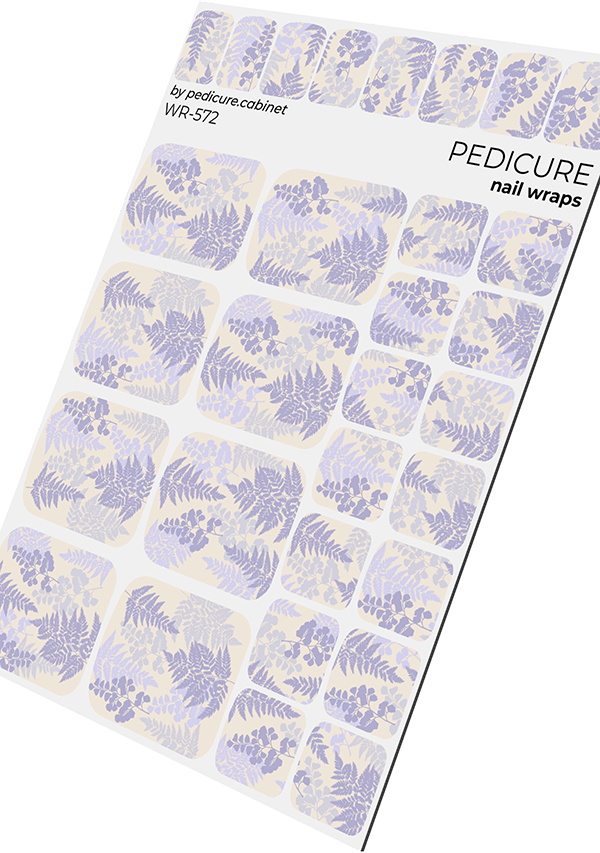 Pedicure Twigs. Lilac. Nail wraps WR-572