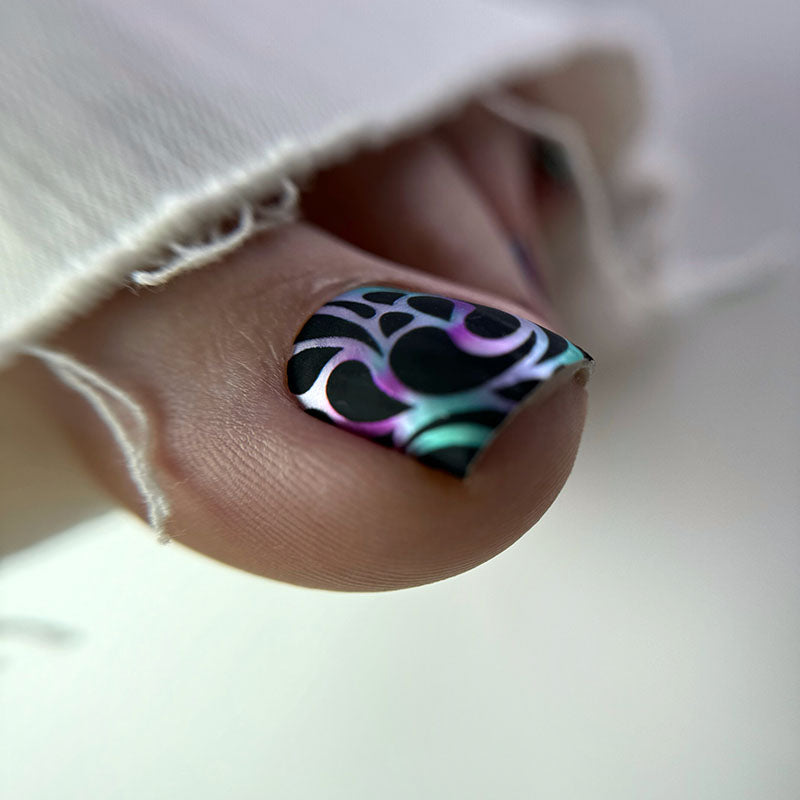 Pedicure Ornament. Colored Foil. Nail wraps WR-625