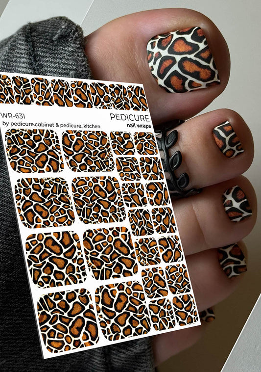 Pedicure Giraffe. Nail wrap WR-631