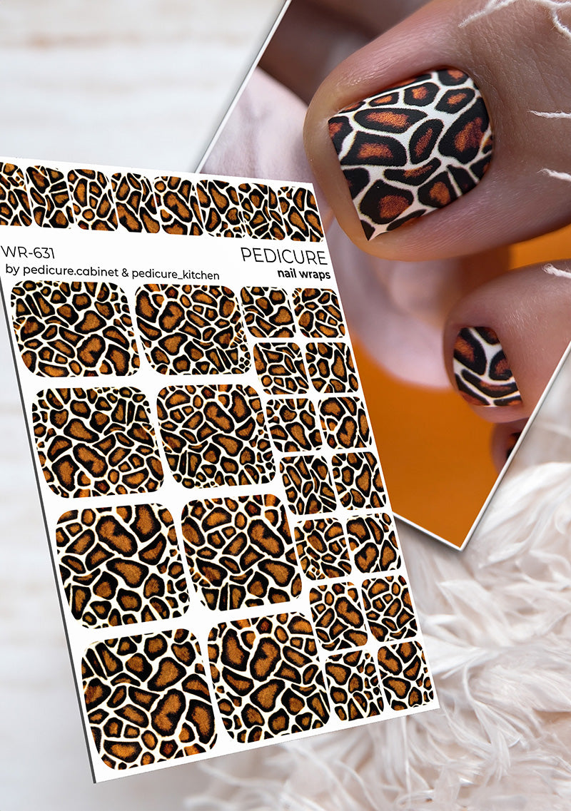 Pedicure Giraffe. Nail wrap WR-631