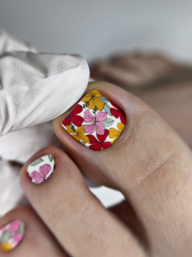 Pedicure Flowers. Nail wrap WR-634