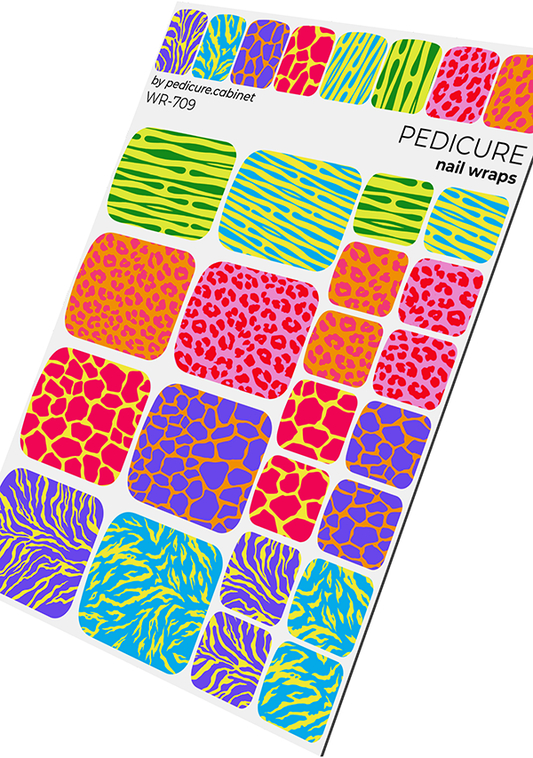 Pedicure Multicolored Mix. Nail wrap WR-709