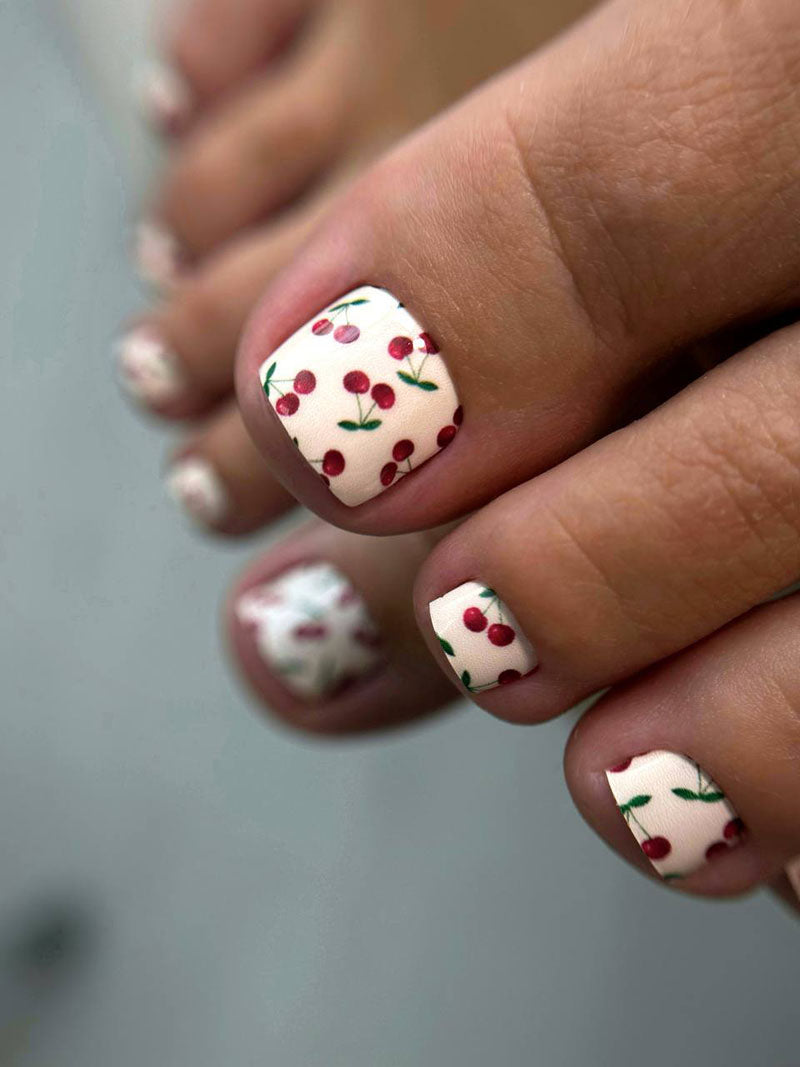 Pedicure Cherry. Nail wrap WR-751