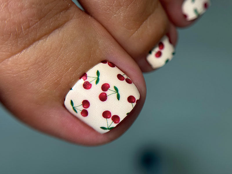 Pedicure Cherry. Nail wrap WR-751