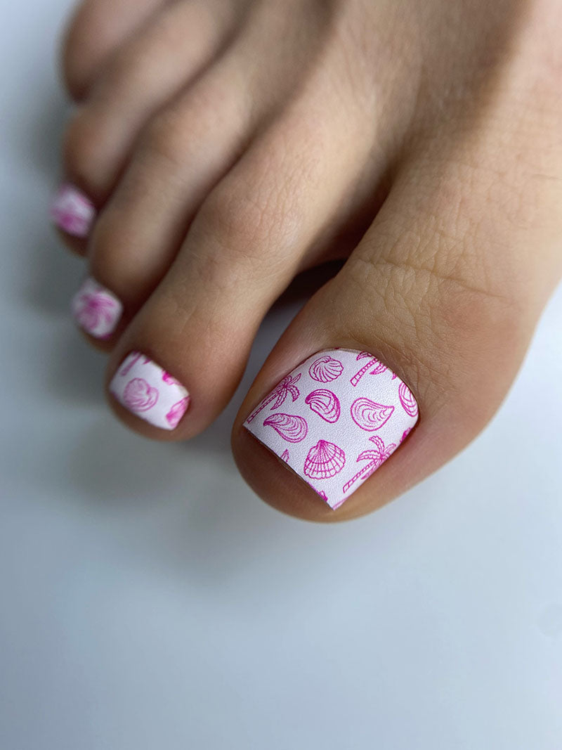 Pedicure Palm Shells. Nail wrap WR-762